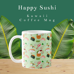  Happy Sushi Kawaii  Coffee Mug