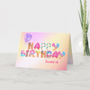 Happy Sweet 16 Birthday Card