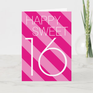 Happy Sweet 16 Birthday card design for teen girl