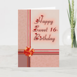 Happy Sweet 16th. Birthday Card
