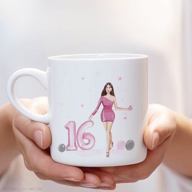 Happy sweet sixteen, 16th birthday coffee mug (Creator Uploaded)