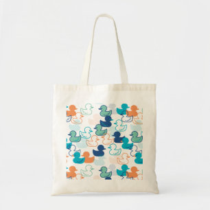Happy Swimming a Paddling of Ducks Pattern III Tote Bag