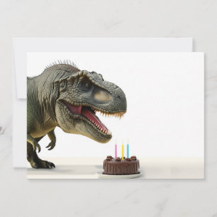 Happy T-Rex Birthday Holiday Card