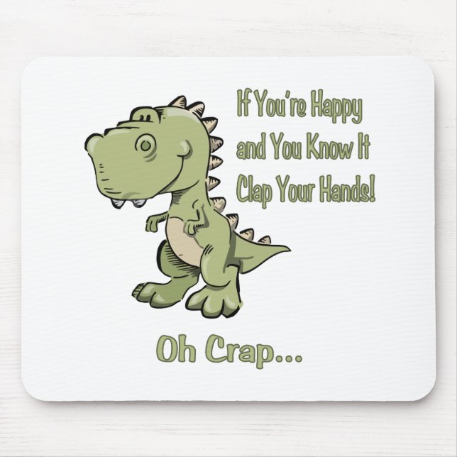Happy T-Rex Mouse Pad (Front)