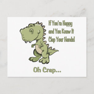Happy T-Rex Postcard