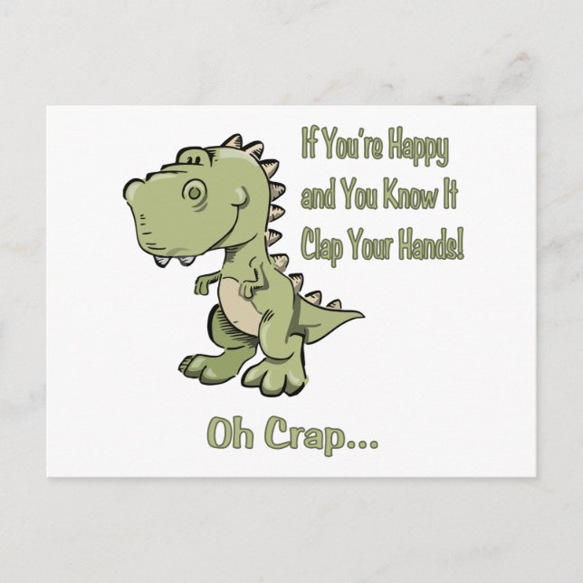 Happy T-Rex Postcard (Front)