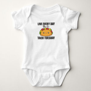 Happy Taco Tuesday - Mexican Food Baby Bodysuit