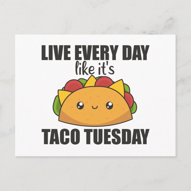 Happy Taco Tuesday - Mexican Food Postcard (Front)