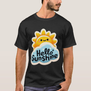 "Happy Tag in Cloudy Sun – Spread Joy in Style!" T-Shirt
