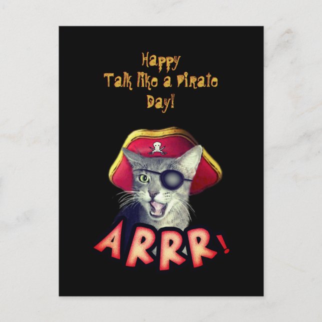 Happy Talk like a Pirate Day Postcard (Front)