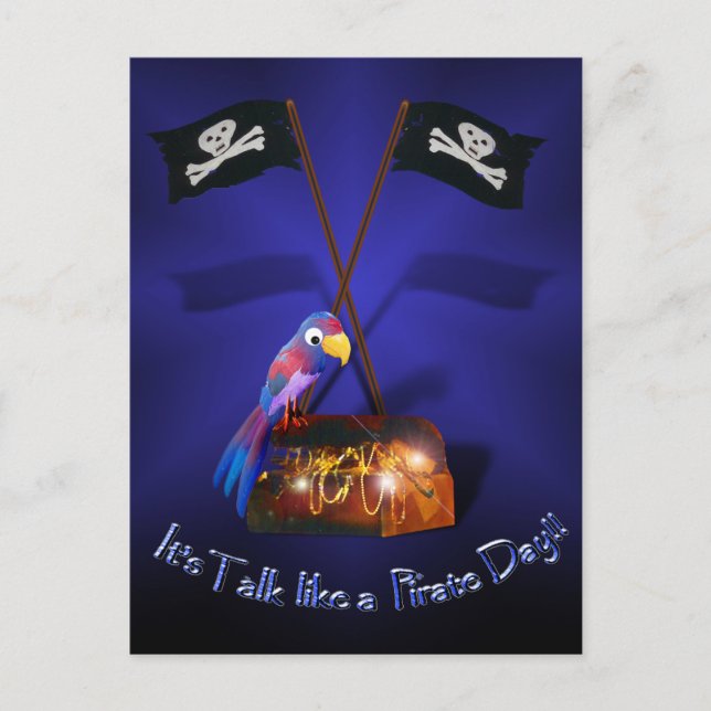 Happy "Talk like a Pirate" Day Postcard (Front)