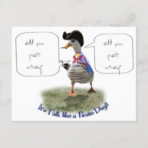 Happy "Talk like a Pirate" Day (speech bubble) Postcard
