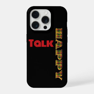 Happy Talk Plaid Black iPhone 15 Pro Case