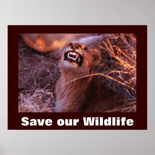 Happy Tau Save Our Wildlife Poster (Front)