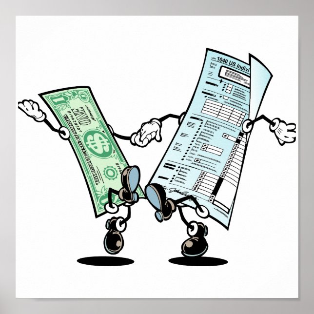 Happy Tax Refund Design Poster (Front)