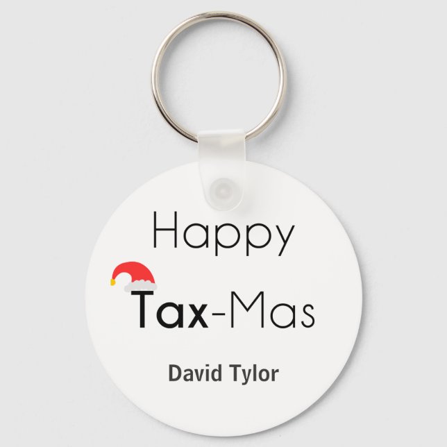Happy TaxMas Key Ring (Front)