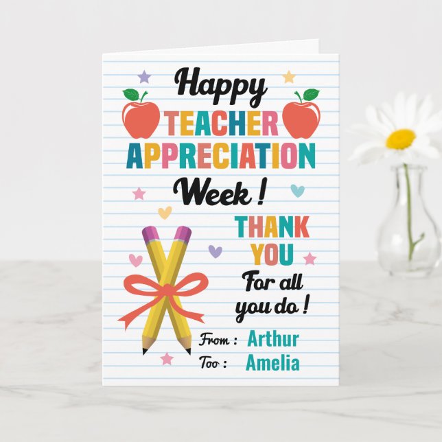 Happy Teacher Appreciation Week Card (Small Plant)