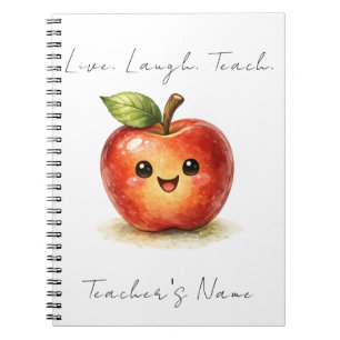 Happy Teacher Notebook- Apple Watercolour Notebook