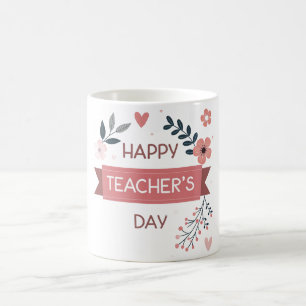 Happy Teacher’s Day Floral Appreciation Gift Coffee Mug