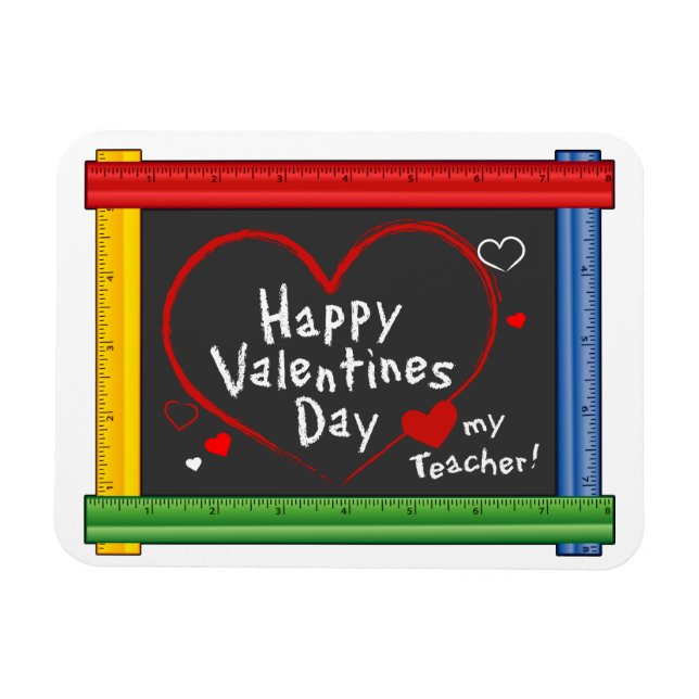 Happy Teacher Valentine's Day! Magnet (Horizontal)