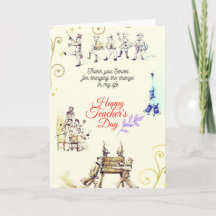 Happy Teachers Day (Festive)- Folded Greeting Card
