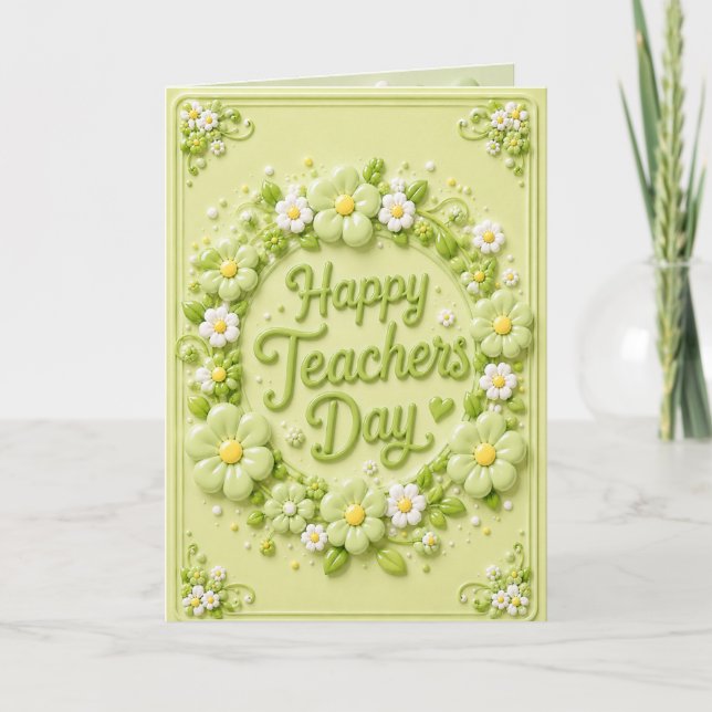 Happy Teachers Day Greeting Card  (Front)