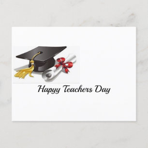 happy teachers day holiday postcard