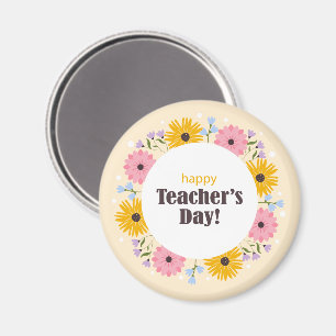 Happy Teacher's Day Wild Flowers Magnet
