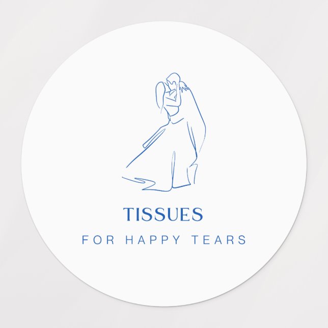 "Happy Tears" Modern Labels for Tissues, Kleenex (Design 1)