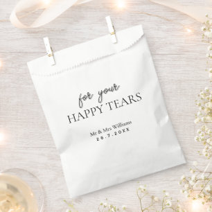 Happy Tears Wedding Tissues Packets – Thoughtful Favour Bag