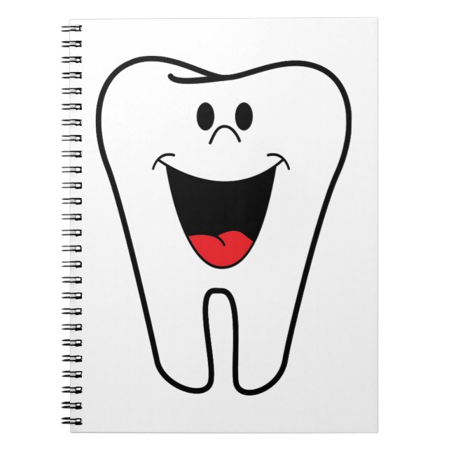 Happy teeth customisable for your Dental practice Notebook (Front)