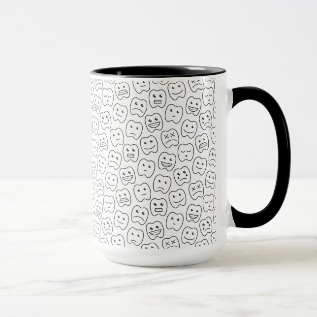 Happy Teeth Pattern Mug (Right)