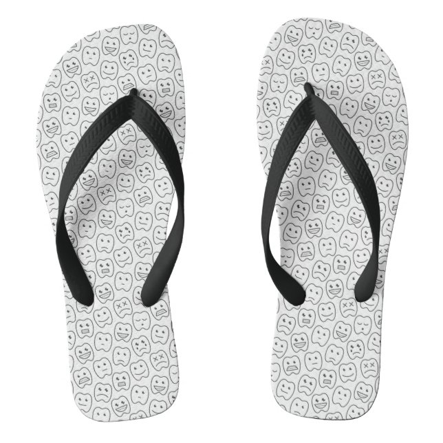 Happy Teeth Pattern Thongs (Footbed)