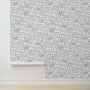 Happy Teeth Pattern Wallpaper