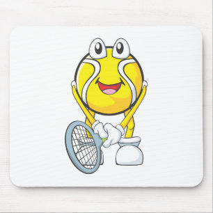 Happy Tennis Ball Mouse Pad