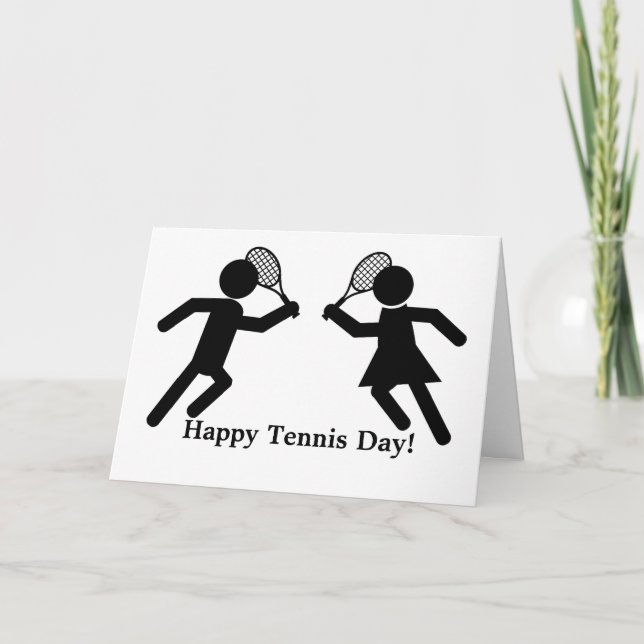 Happy Tennis Day Card (Front)