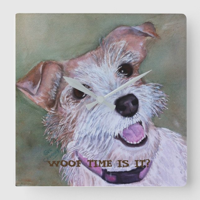 HAPPY TERRIER MIX | CLOCK (Front)