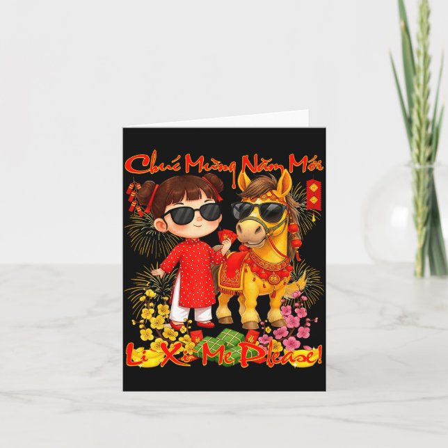 Happy Tet Chuc Mung Nam Moi 2026 Li Xi Me Please K Card (Front)
