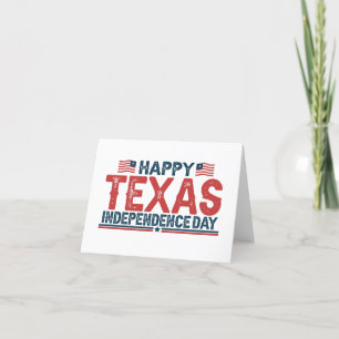 Happy Texas Independence Day American Patriotic Thank You Card