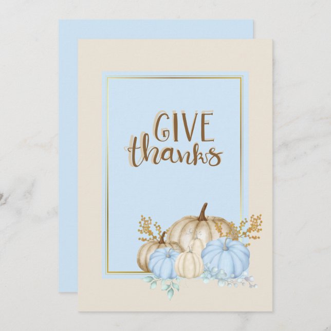 Happy thanks giving announcement (Front/Back)