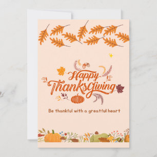 Happy Thanks giving day, Thanksgiving celebration Announcement