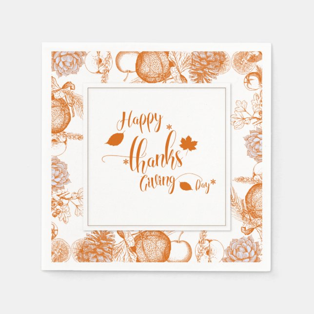 Happy Thanks Giving Napkin (Front)