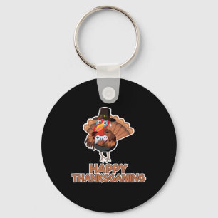 Happy Thanksgaming Funny Gaming Enthusiast Turkey Key Ring
