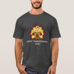 HAPPY THANKSGIVIKKAH T-Shirt<br><div class="desc">Nun,  Gobble,  Hay,  Shin! On November 28,  2013,  Thanksgiving and the first day of Hanukkah coincide. Don’t miss this once-in-an-eon opportunity to celebrate all that is Jewish and American.</div>