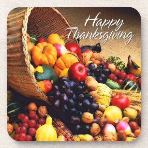 Happy Thanksgiving 12 Options Coasters