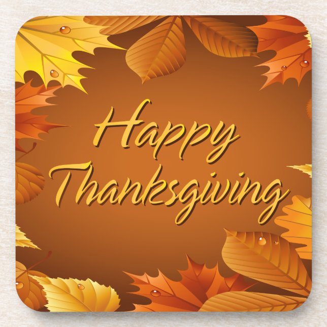 Happy Thanksgiving 1 Coasters (Front)