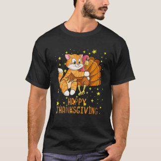 Happy Thanksgiving 2021 Cat Turkey For Cat Lovers T-Shirt
