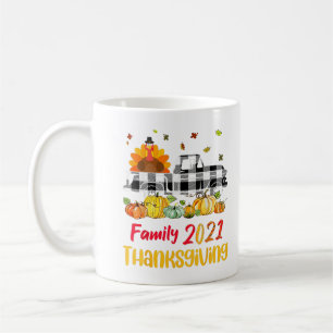 Happy Thanksgiving 2021 Pumpkins Turkey Day Family Coffee Mug