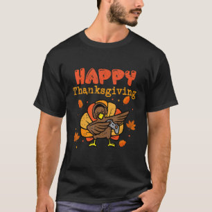 Happy Thanksgiving 2022 Gamer Dabbing Turkey Kids T-Shirt
