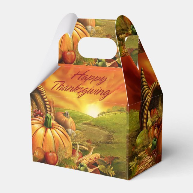 Happy Thanksgiving 2 Favour Box (Front Side)
